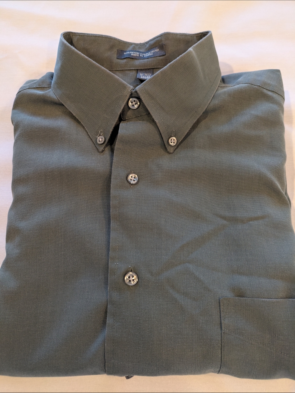 Arrow Olive Green Men's Long Sleeve Dress Shirt Size Large